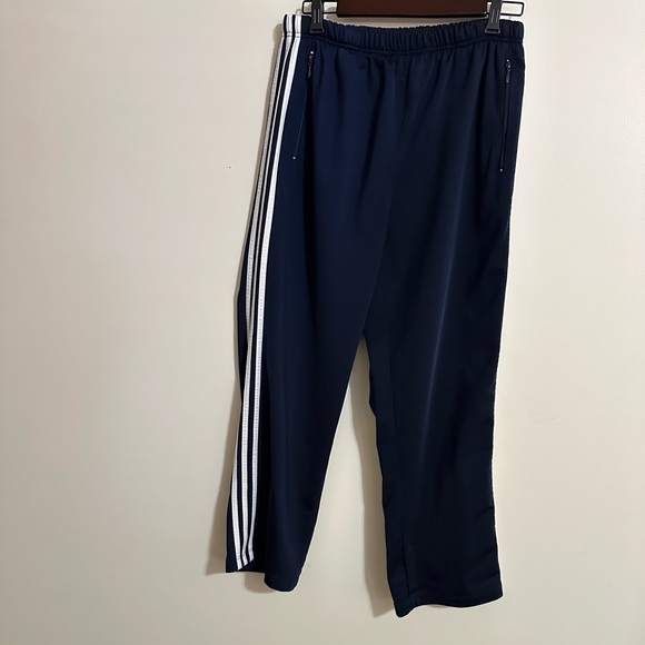 Adidas Women’s Navy With White Stripes Athletic Pants, Size L - Picture 3 of 11